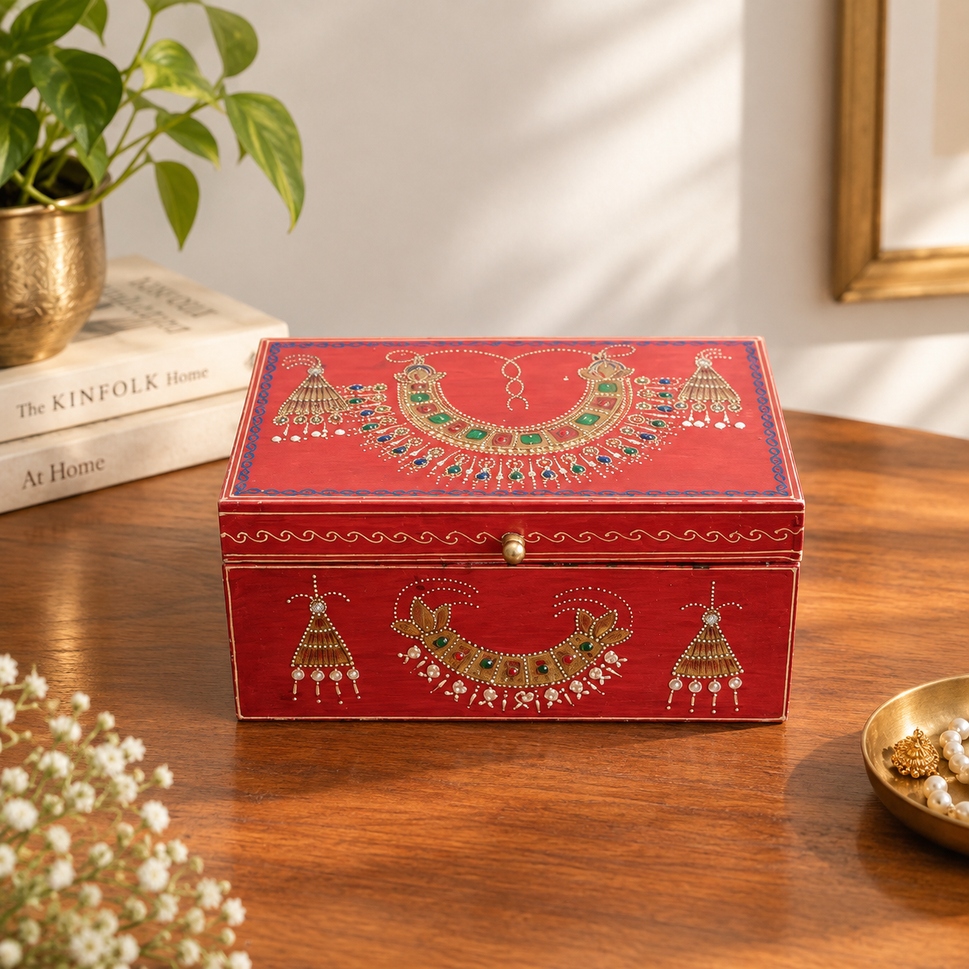 Nisha Hand Painted Wooden Box