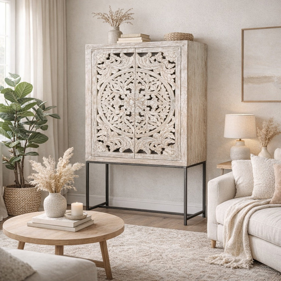 Danny Wooden Bar Cabinet