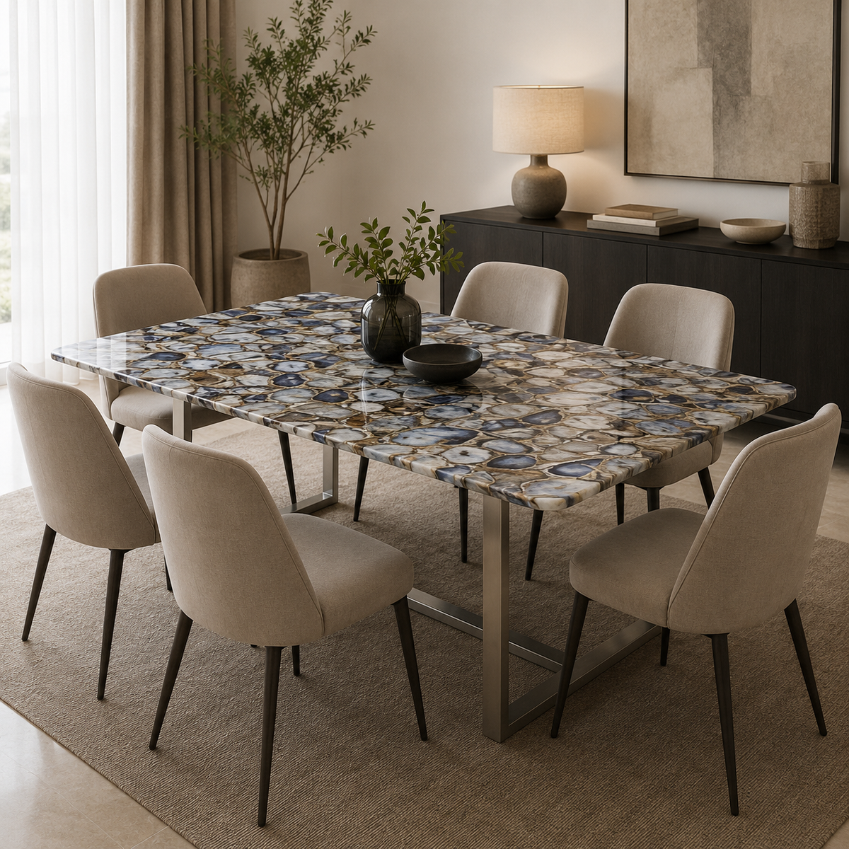 Taylor Agate Stone Dining Table