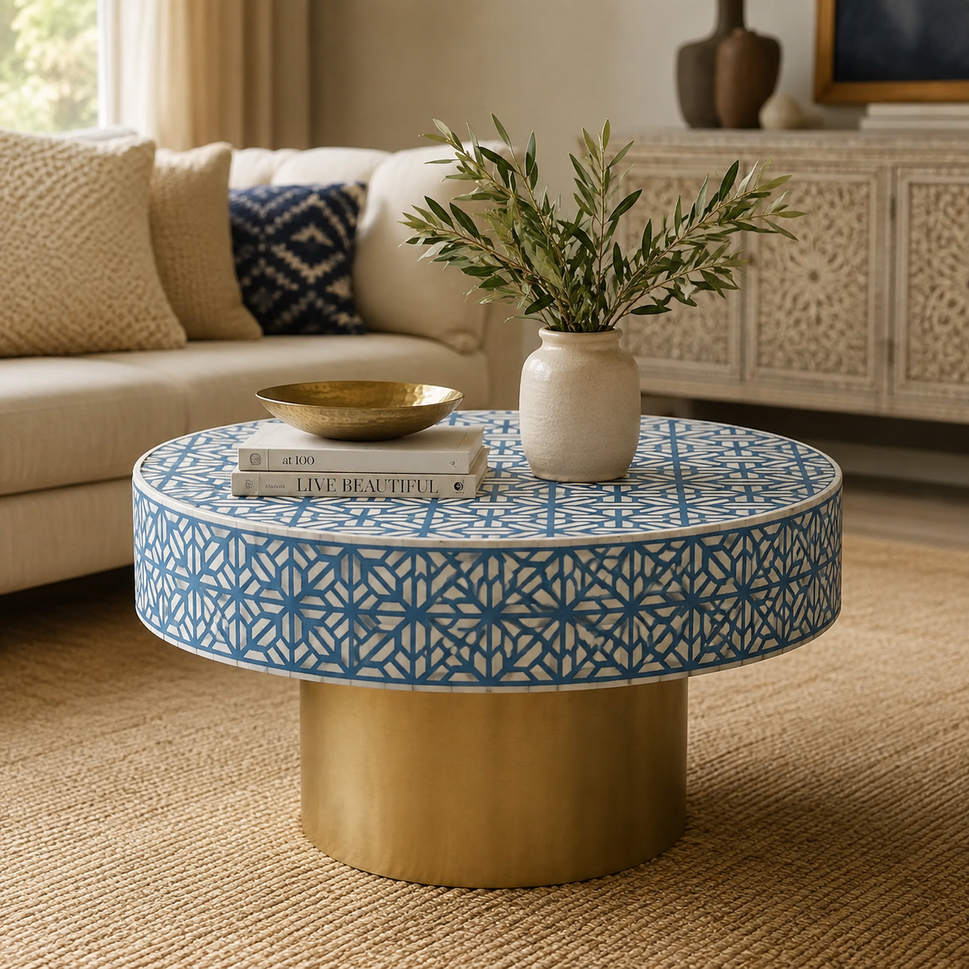 Brian Bone Inlay Coffee Table