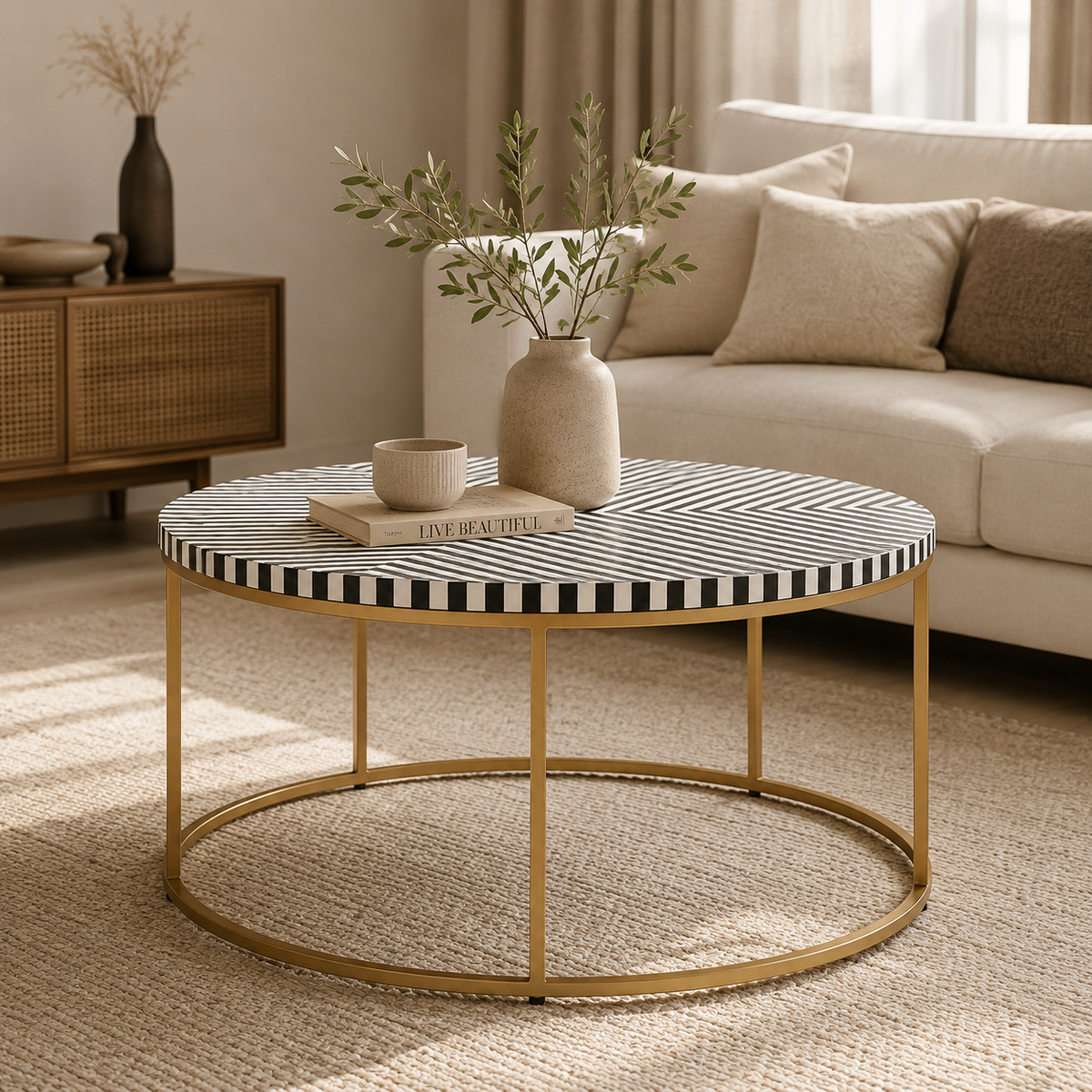 Joseph Bone Inlay Coffee Table