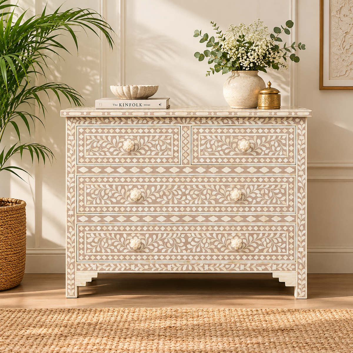Silven Bone Inlay Chest of Drawer