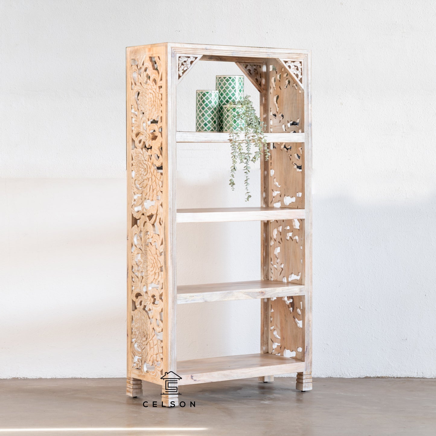 Petros Hand Carved Bookshelf