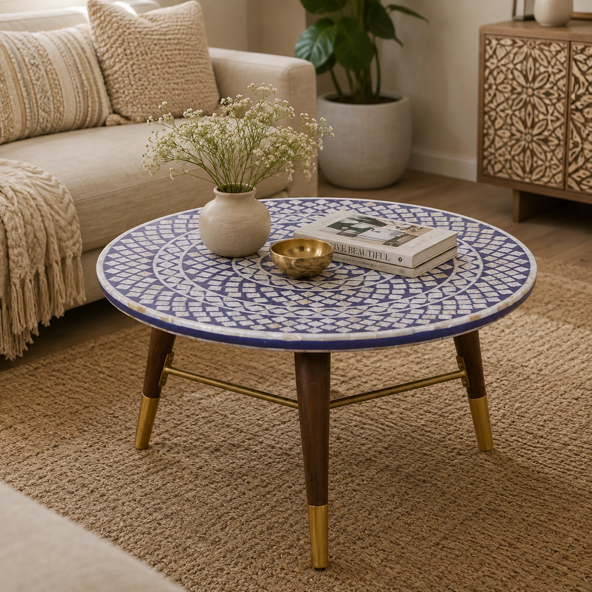 Romma Mother Of Pearl Coffee Table