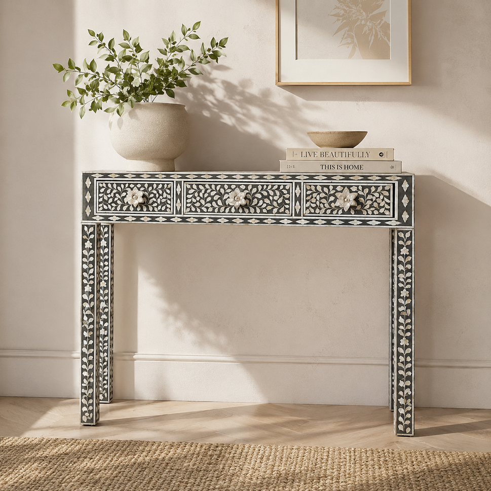 Russell Mother of Pearl Inlay Console Table