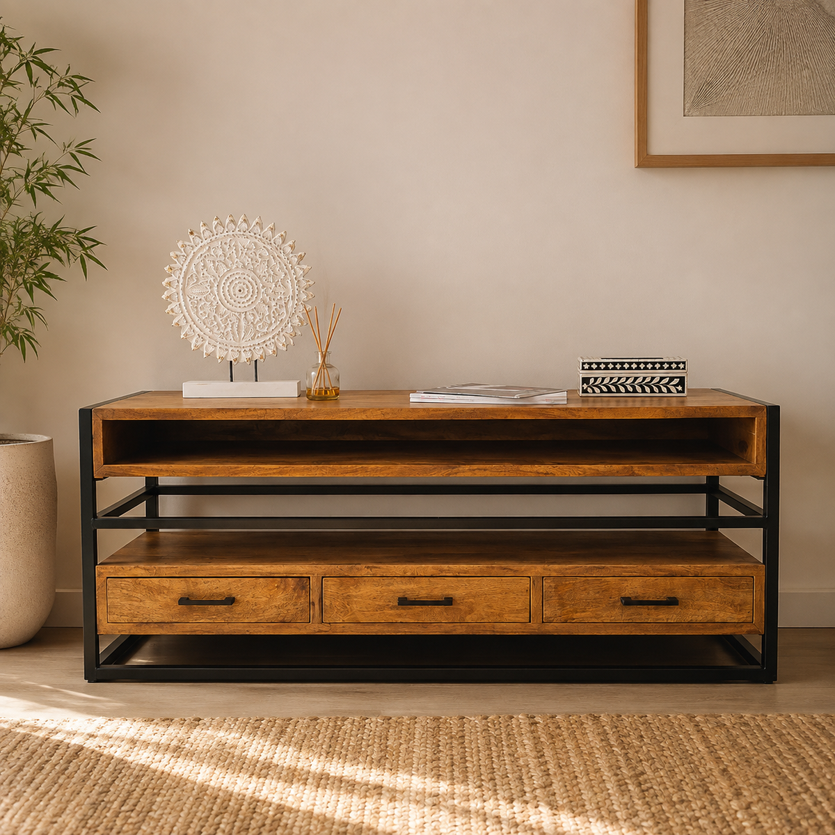 Dorothy Hand Carved Wooden TV Cabinet