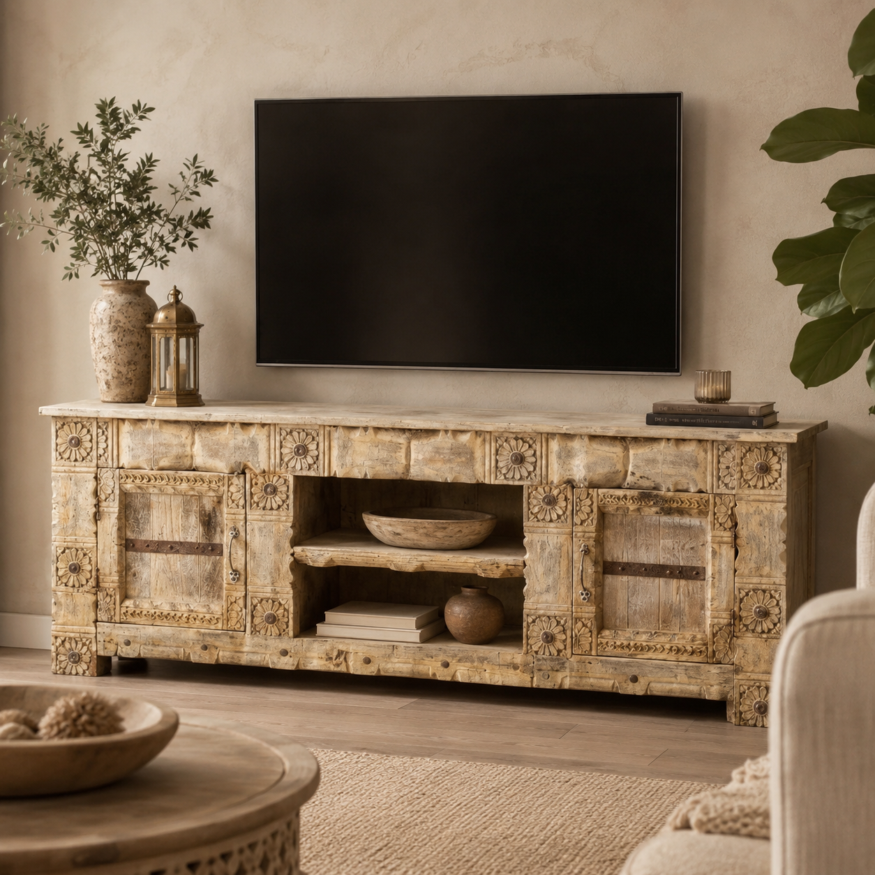 Seinfeld Hand Carved Wooden TV Cabinet