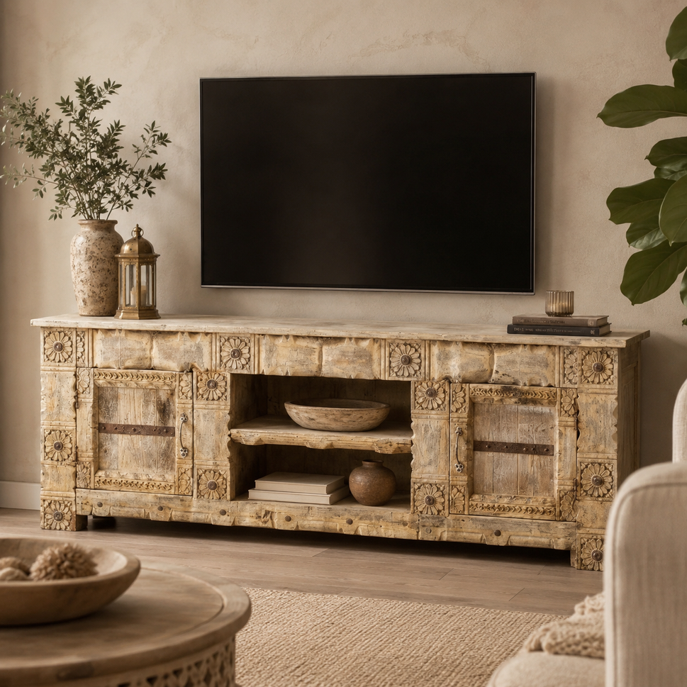 Seinfeld Hand Carved Wooden TV Cabinet