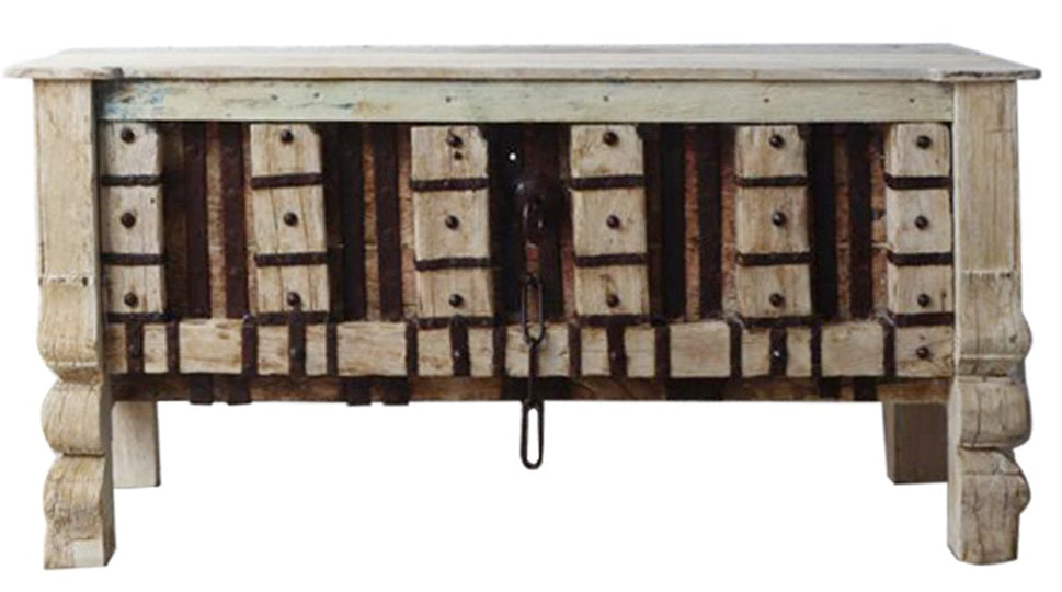 Saina Hand Carved Wooden Console Table