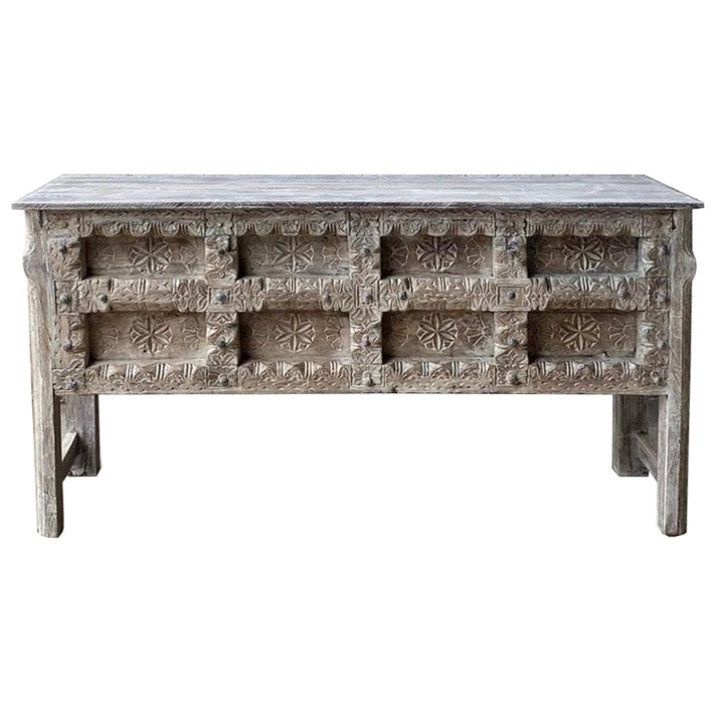 Raja Wooden Hand Carved Console Table