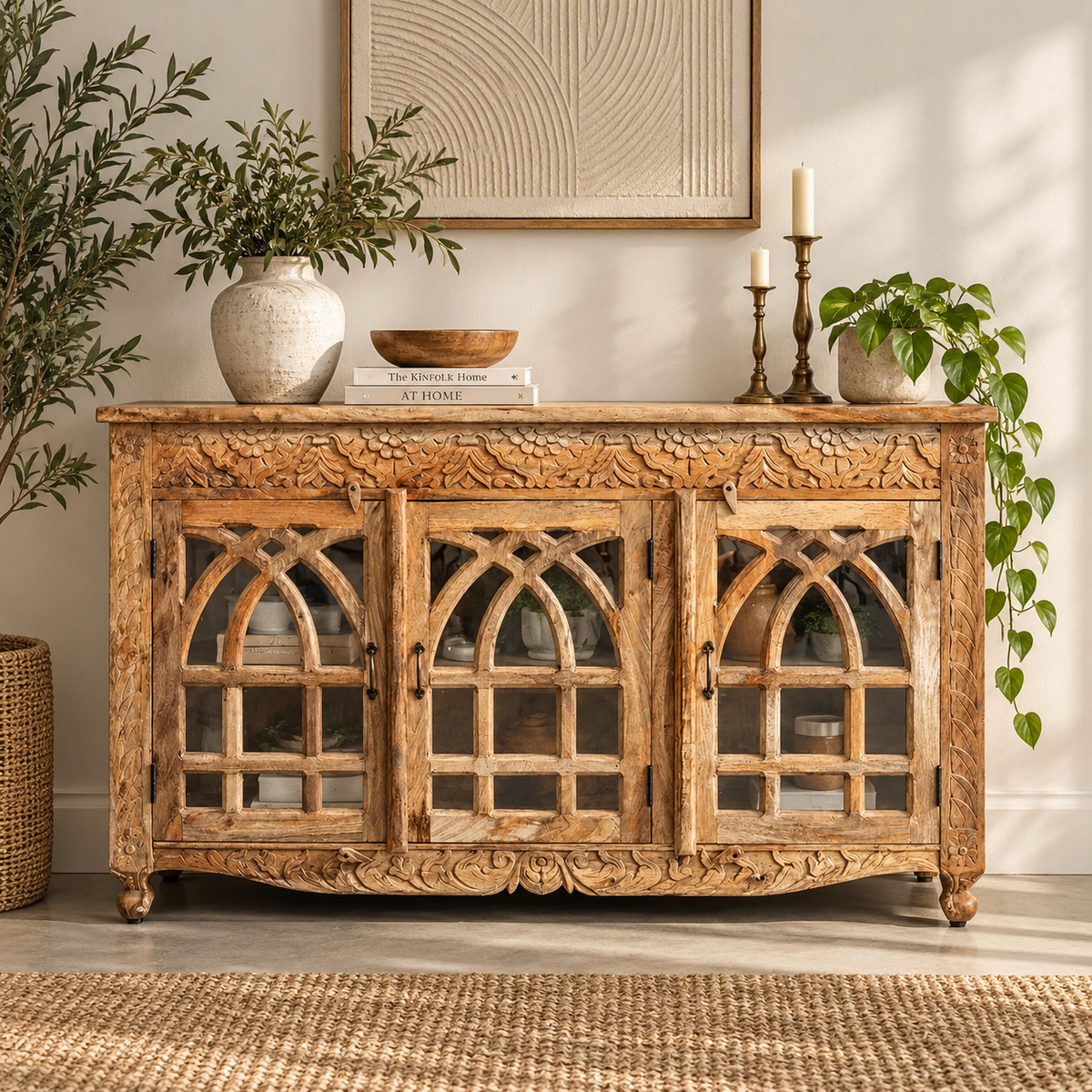 Shiva Hand Carved Sideboard
