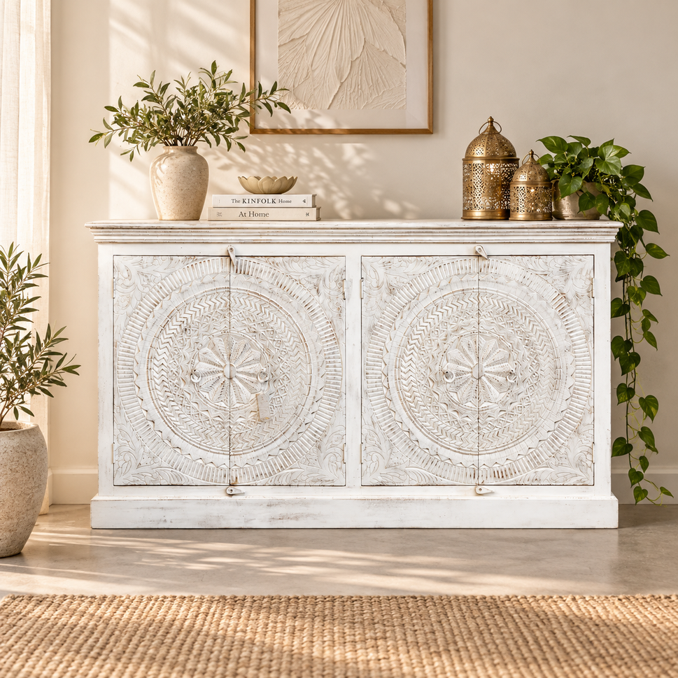 Maren Hand Carved Side Board