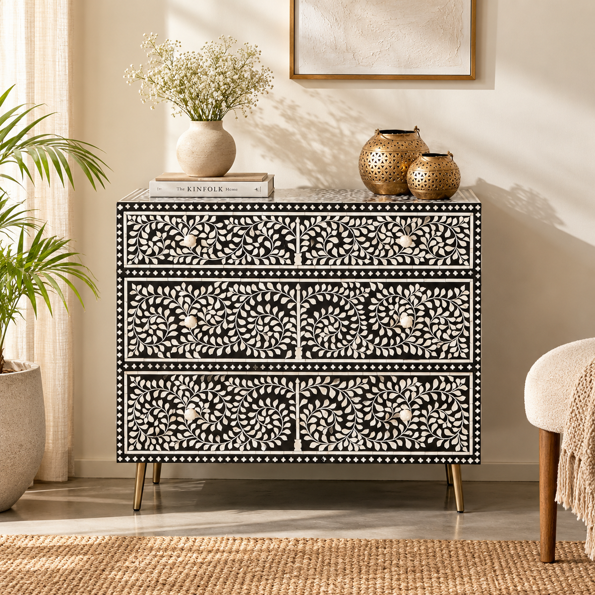 Lavie Bone Inlay Chest of Drawer