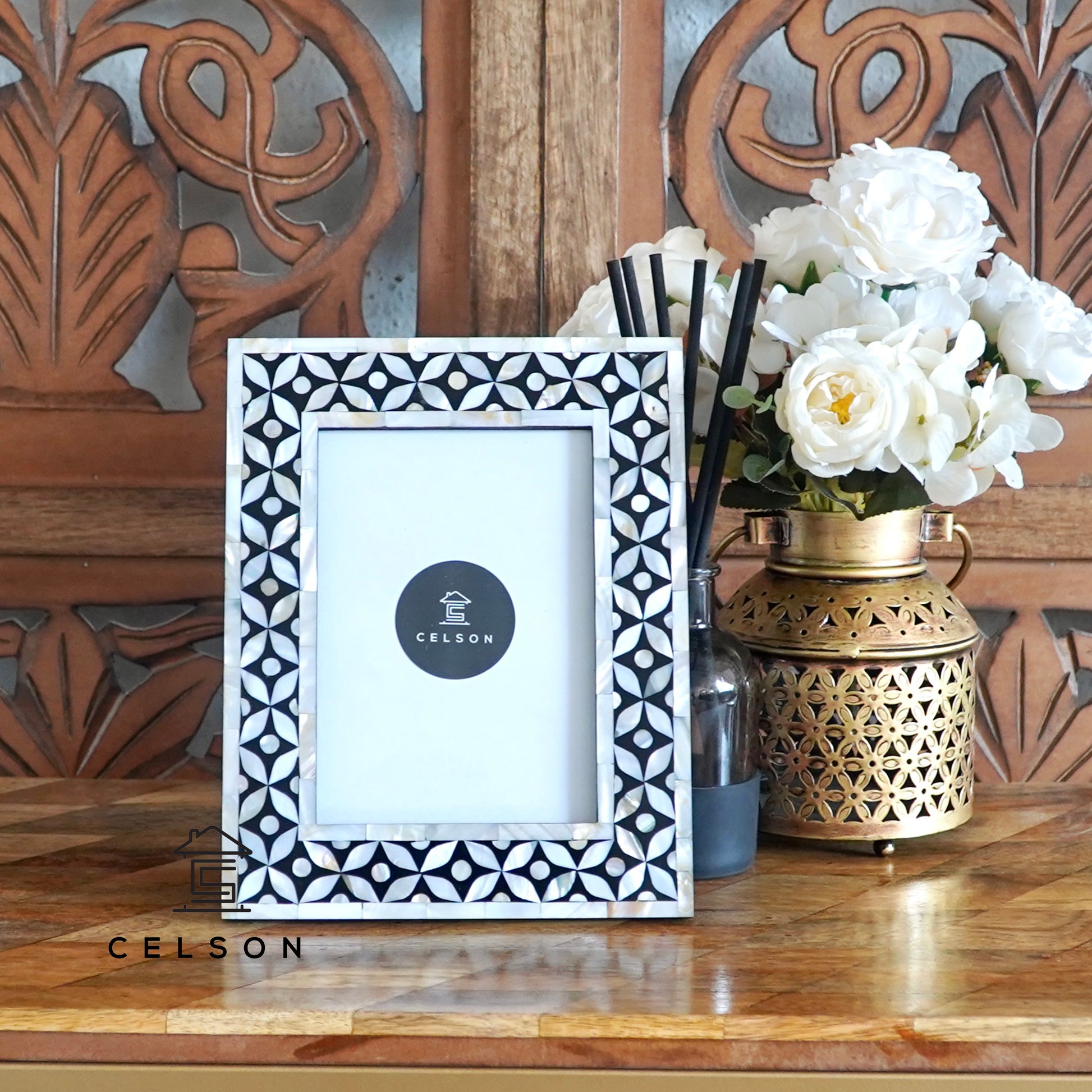 Archie Mother of Pearl Inlay Photo Frame