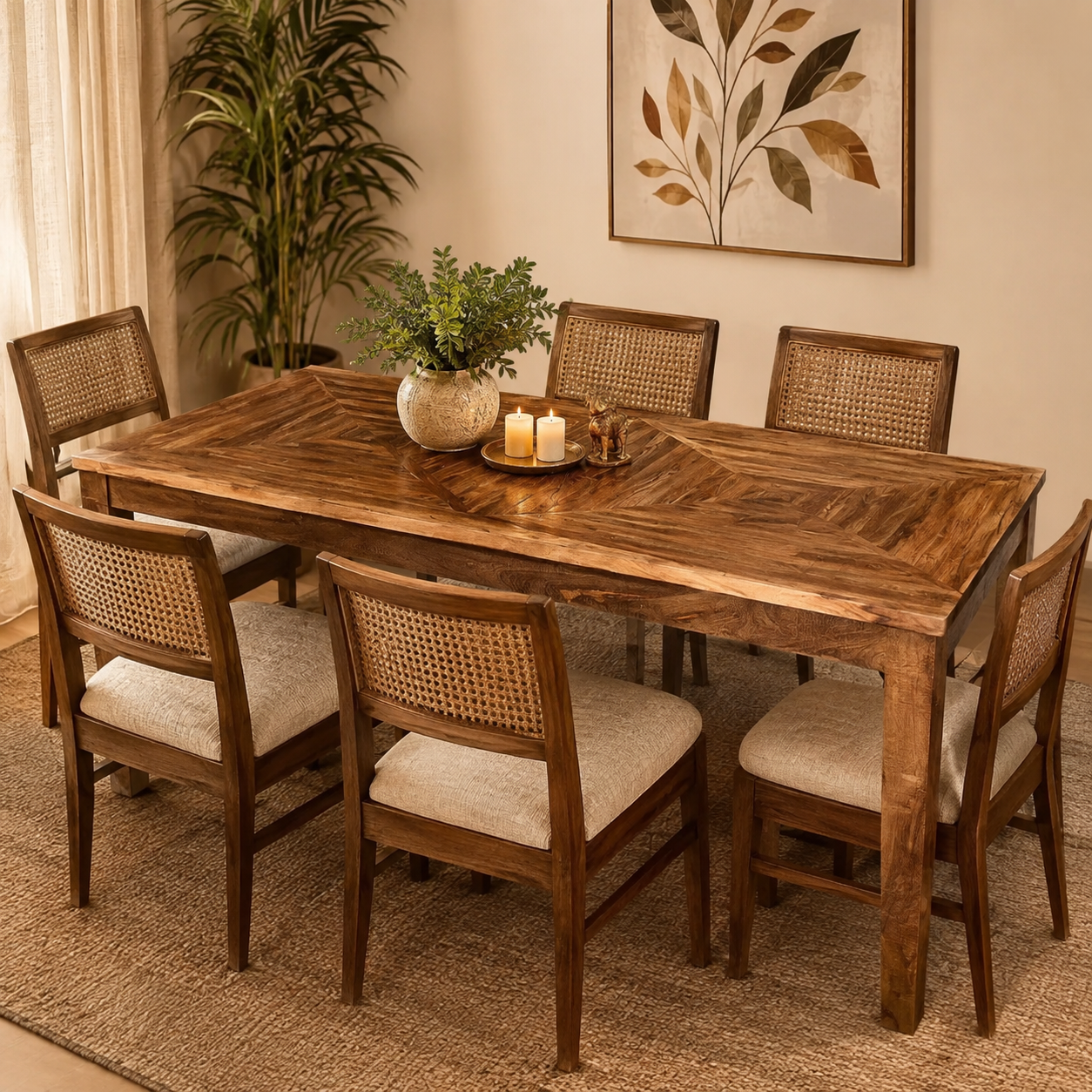 Gorgo Hand Carved Wooden Dining Table