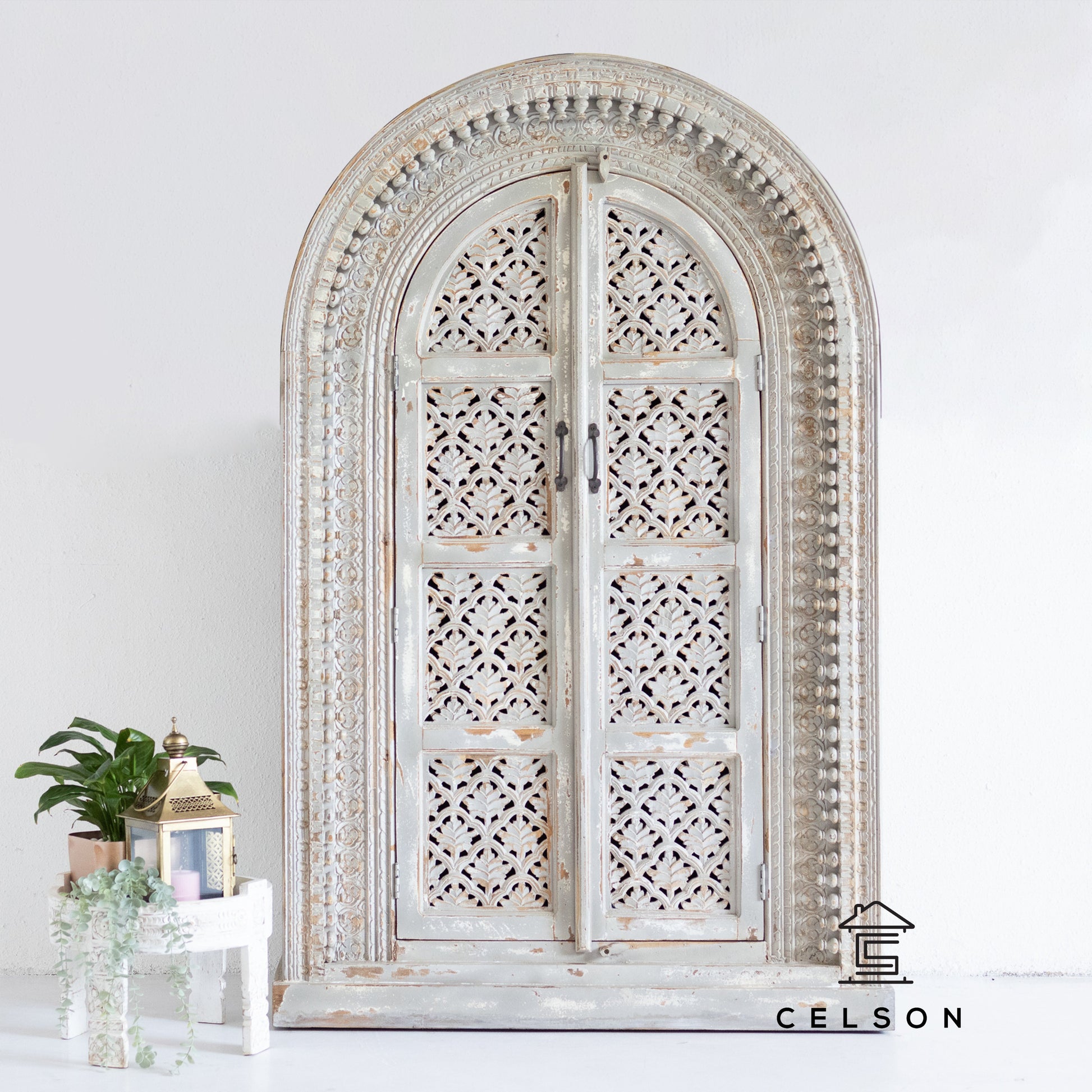 Gemma Hand Carved  Almirah