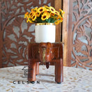 Switch Nia Wooden Hand Carved Stool 3 image