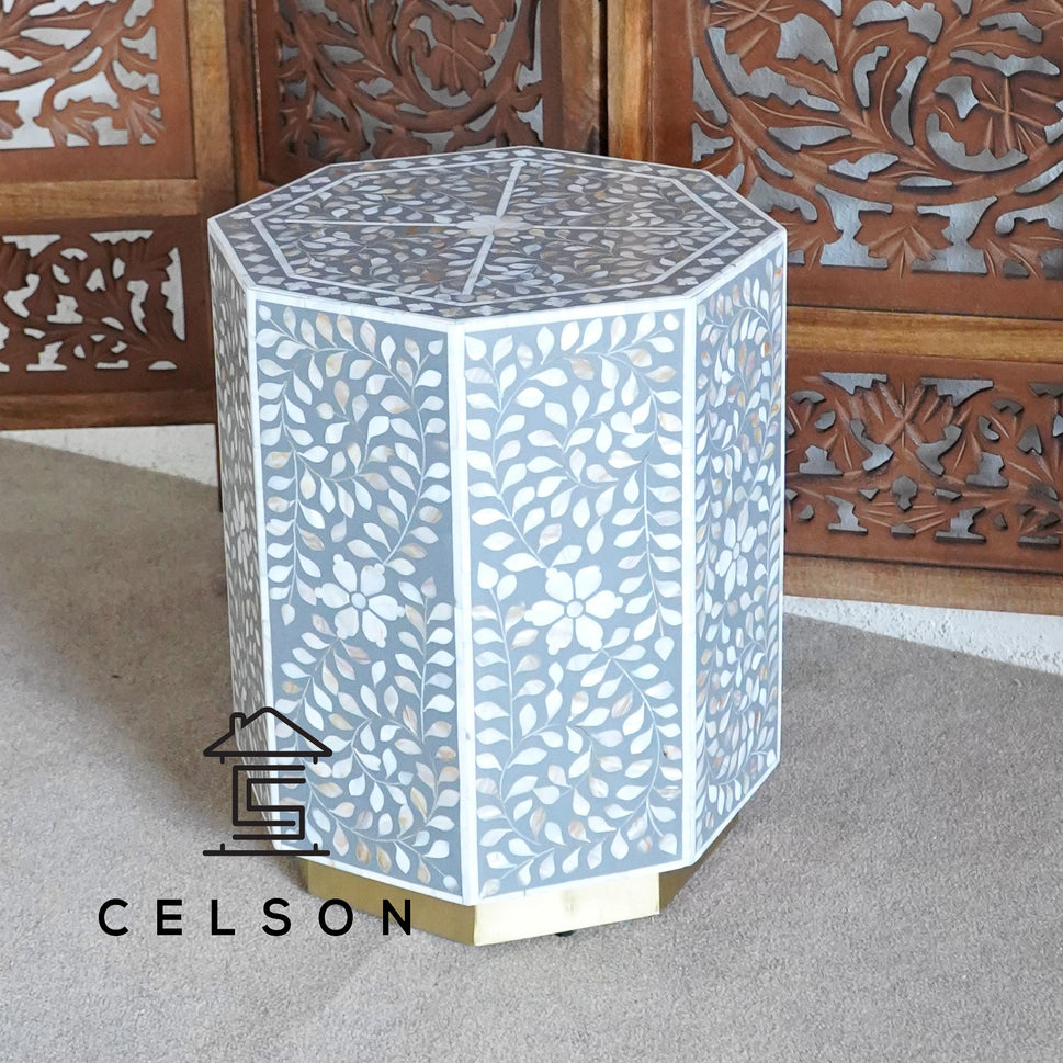 Bob Mother of Pearl Inlay Stool