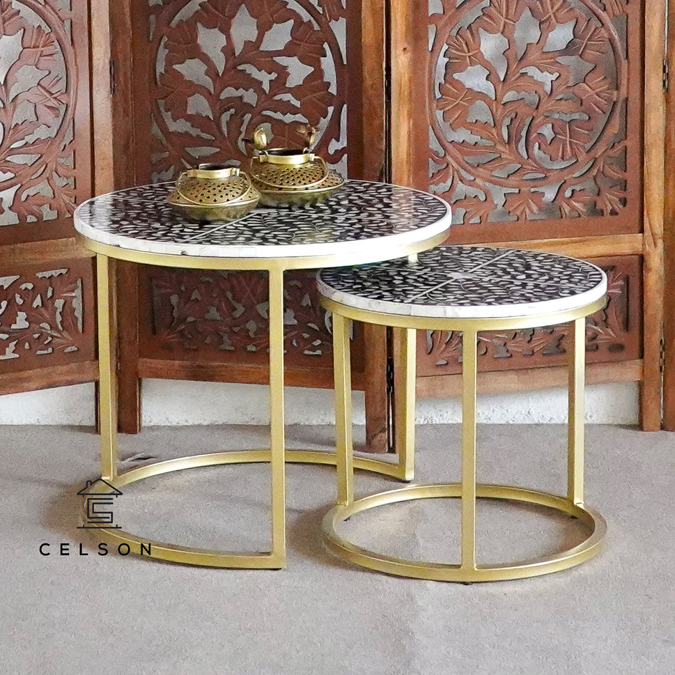 Liam Mother of Pearl Inlay Nesting Coffee Table