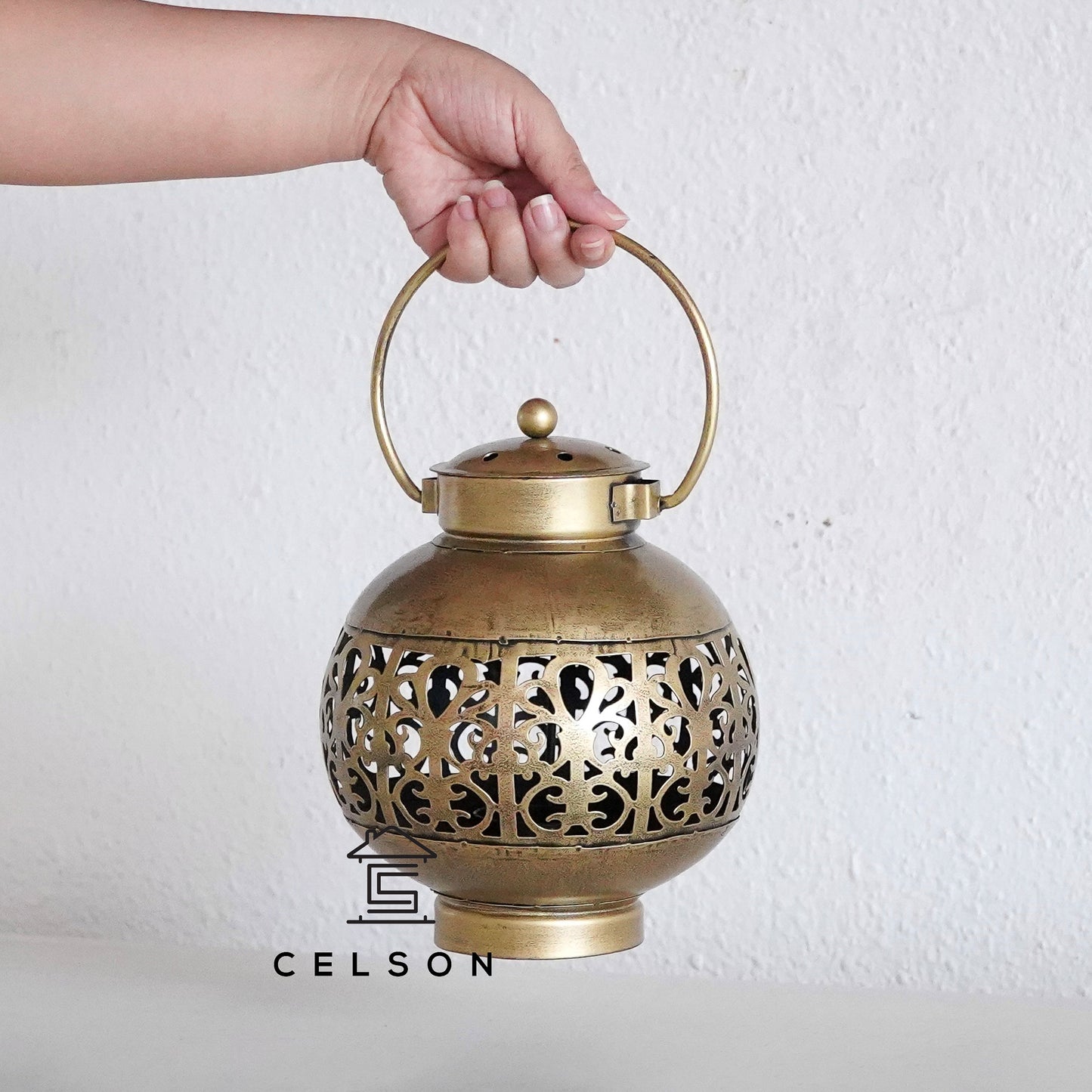 Nima Handcrafted Brass Lantern