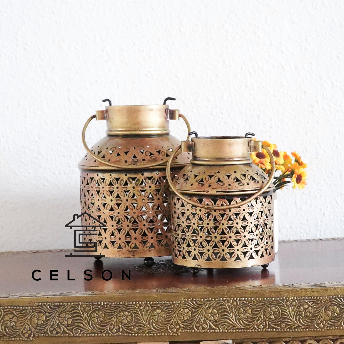 Zen Brass Finish Lantern