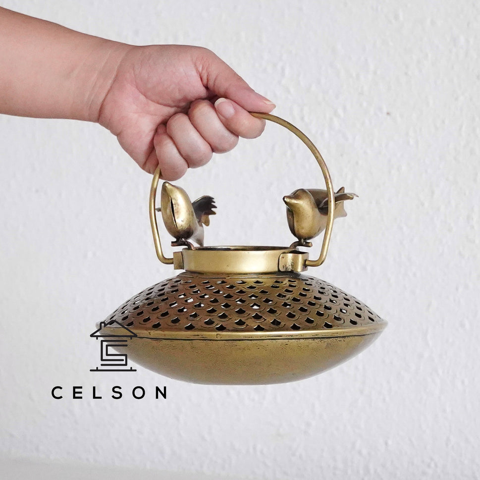 Theo Antique Brass Lantern