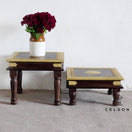 Switch Sandhya Brass Fitted Wooden Chowki 3 image