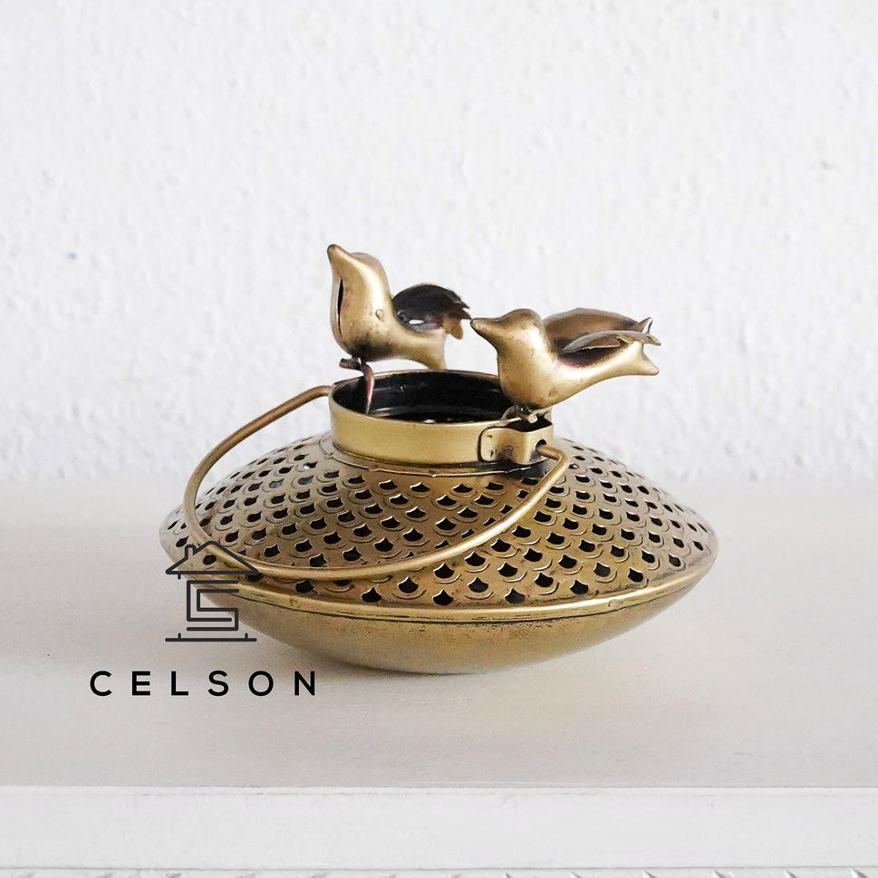 Theo Antique Brass Lantern