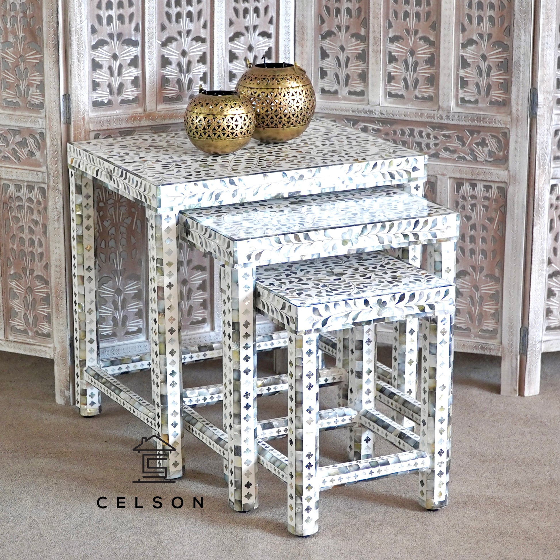 Mark MOP Inlay Nesting Table
