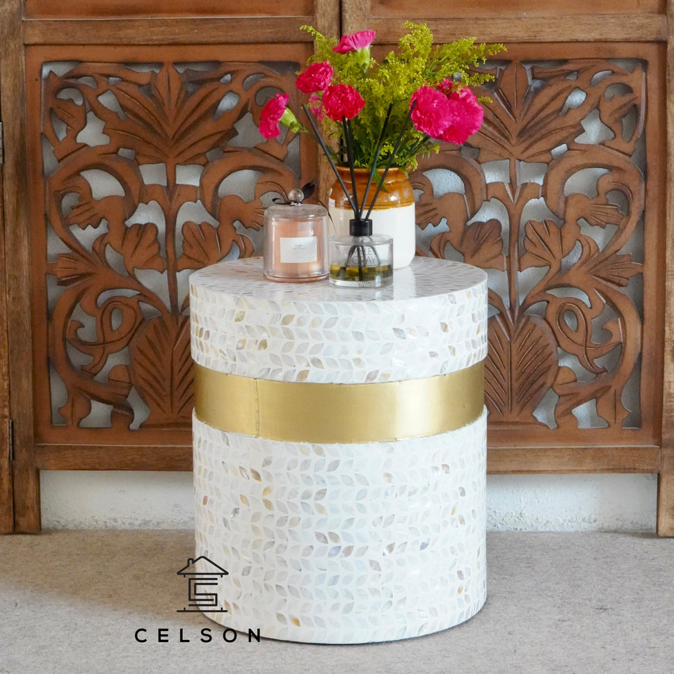 Jack Mother of Pearl Inlay Stool