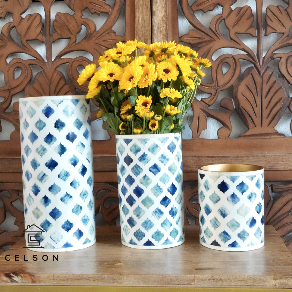 Lira Bone Inlay Vase