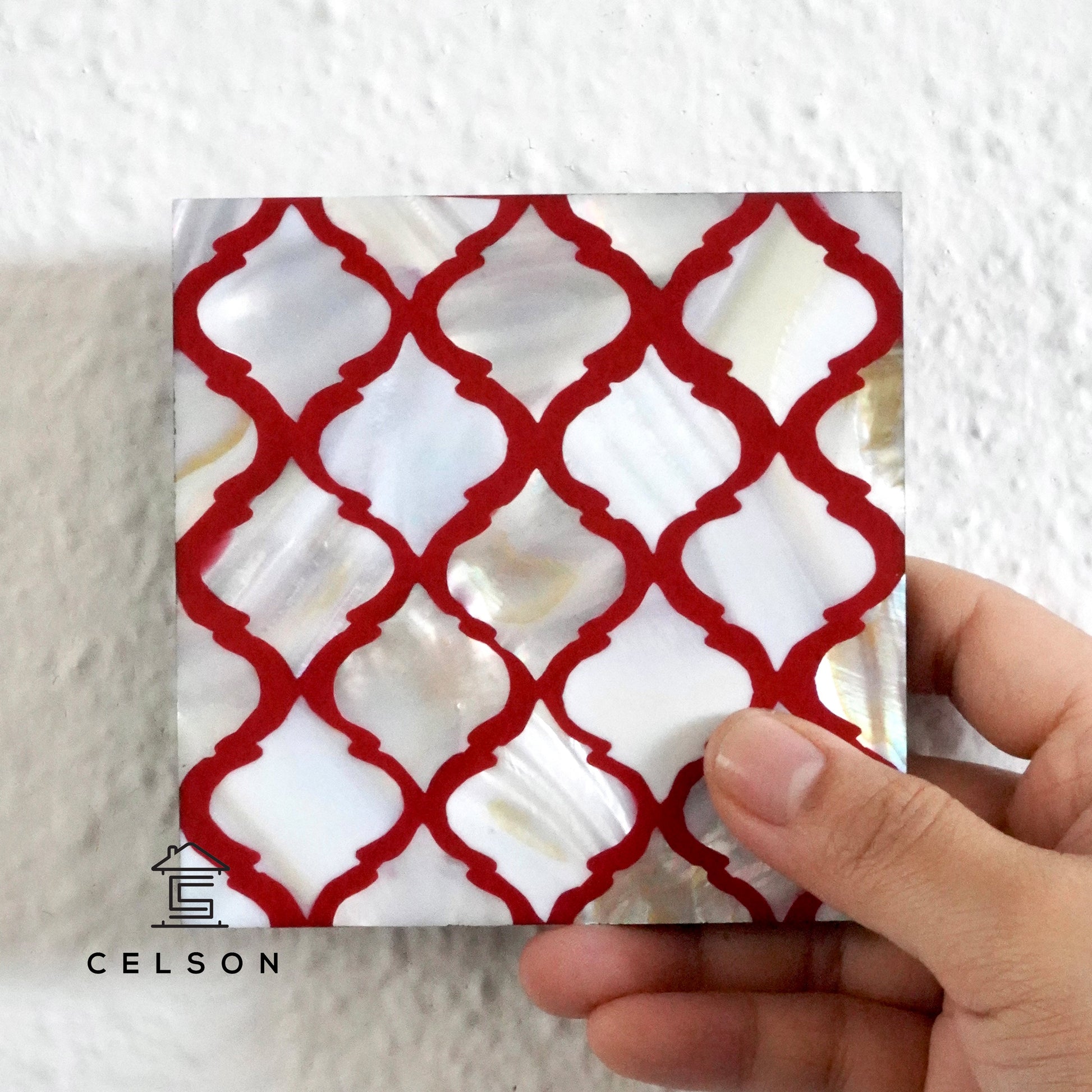 Moroccan Pattern Mother of Pearl Inlay Coaster