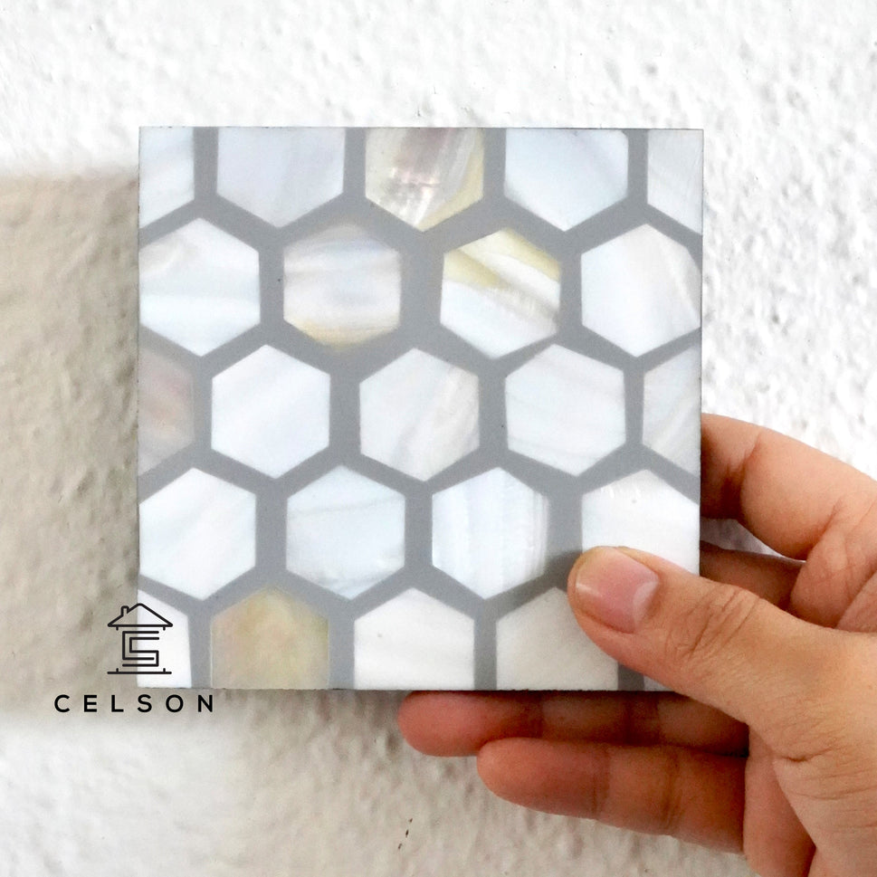 Honey Mother of pearl Inlay Coaster
