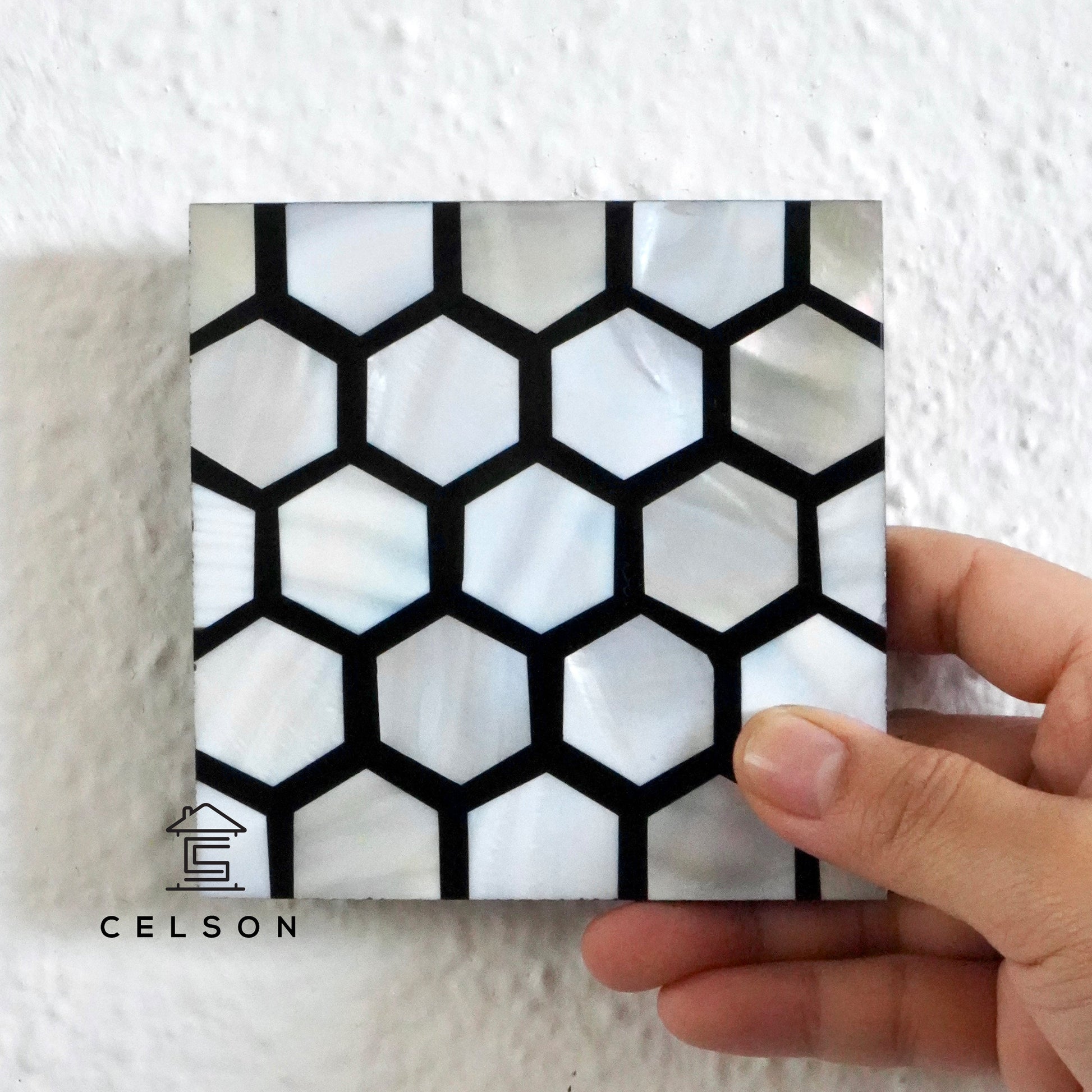 Honey Mother of pearl Inlay Coaster