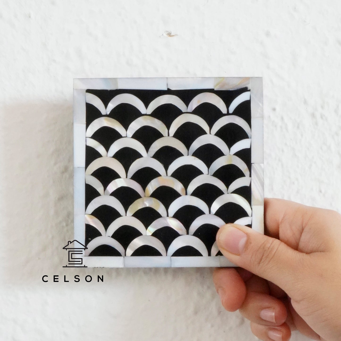 Nolan Mother of Pearl Inlay Coaster