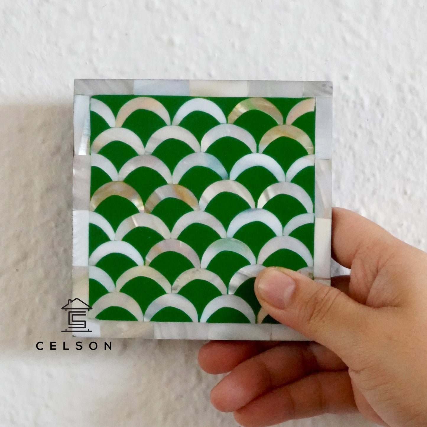 Nolan Mother of Pearl Inlay Coaster