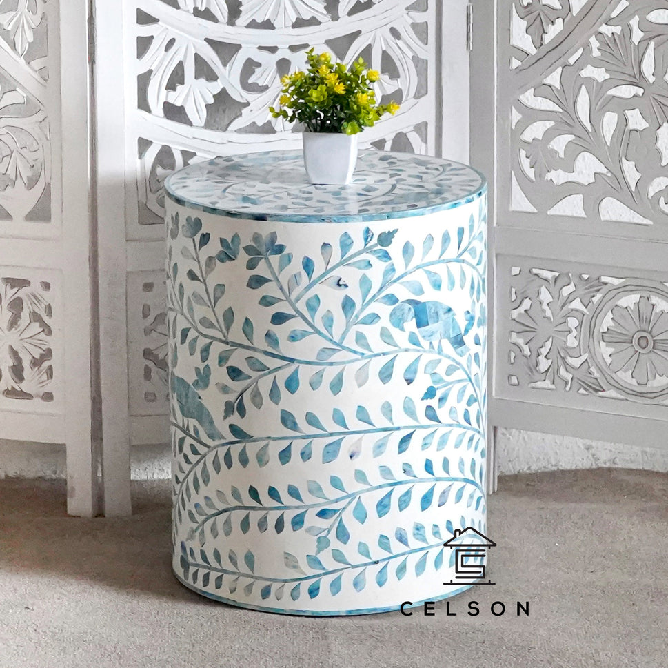 Davis Bone Inlay Stool