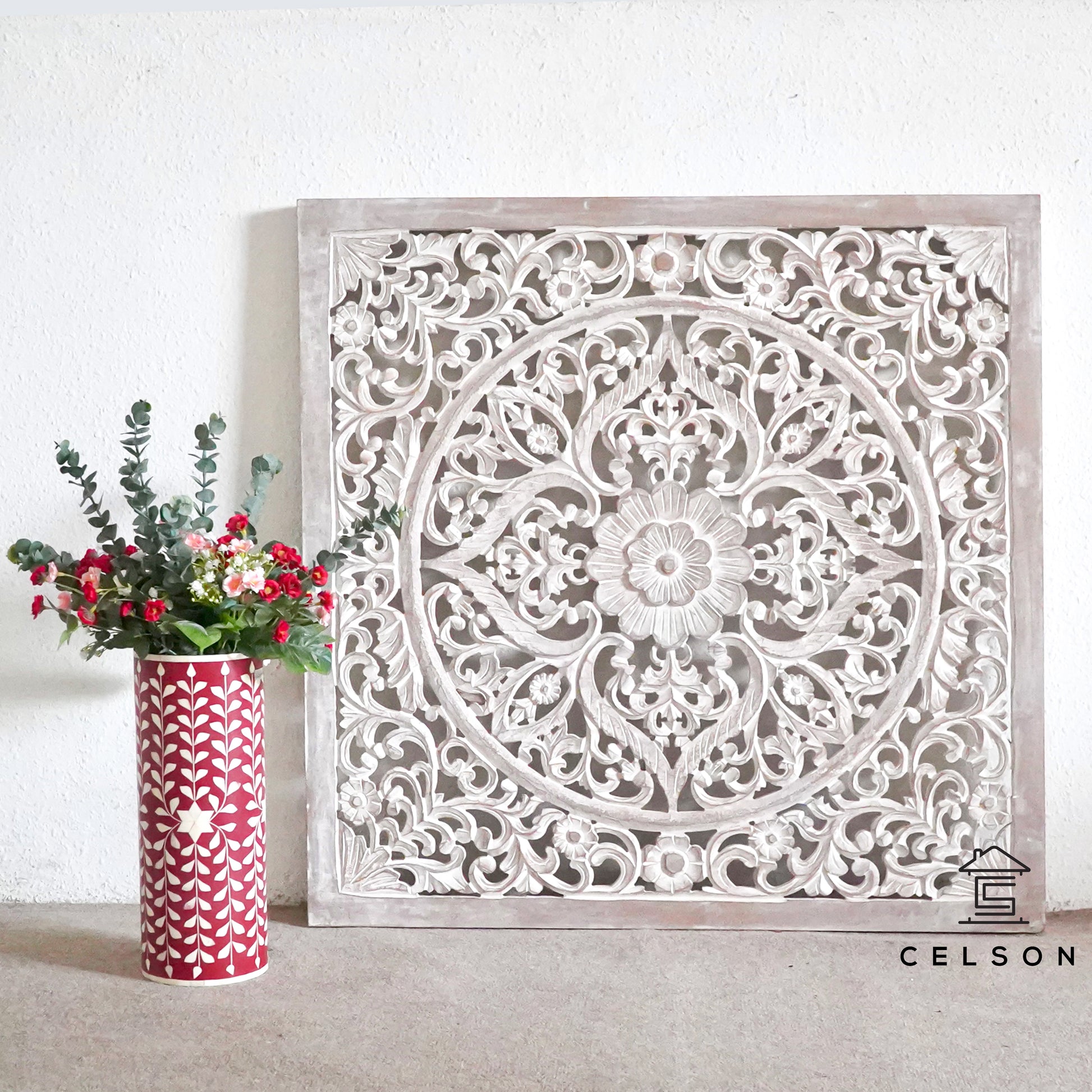 Siggy Hand Carved Wall Panel