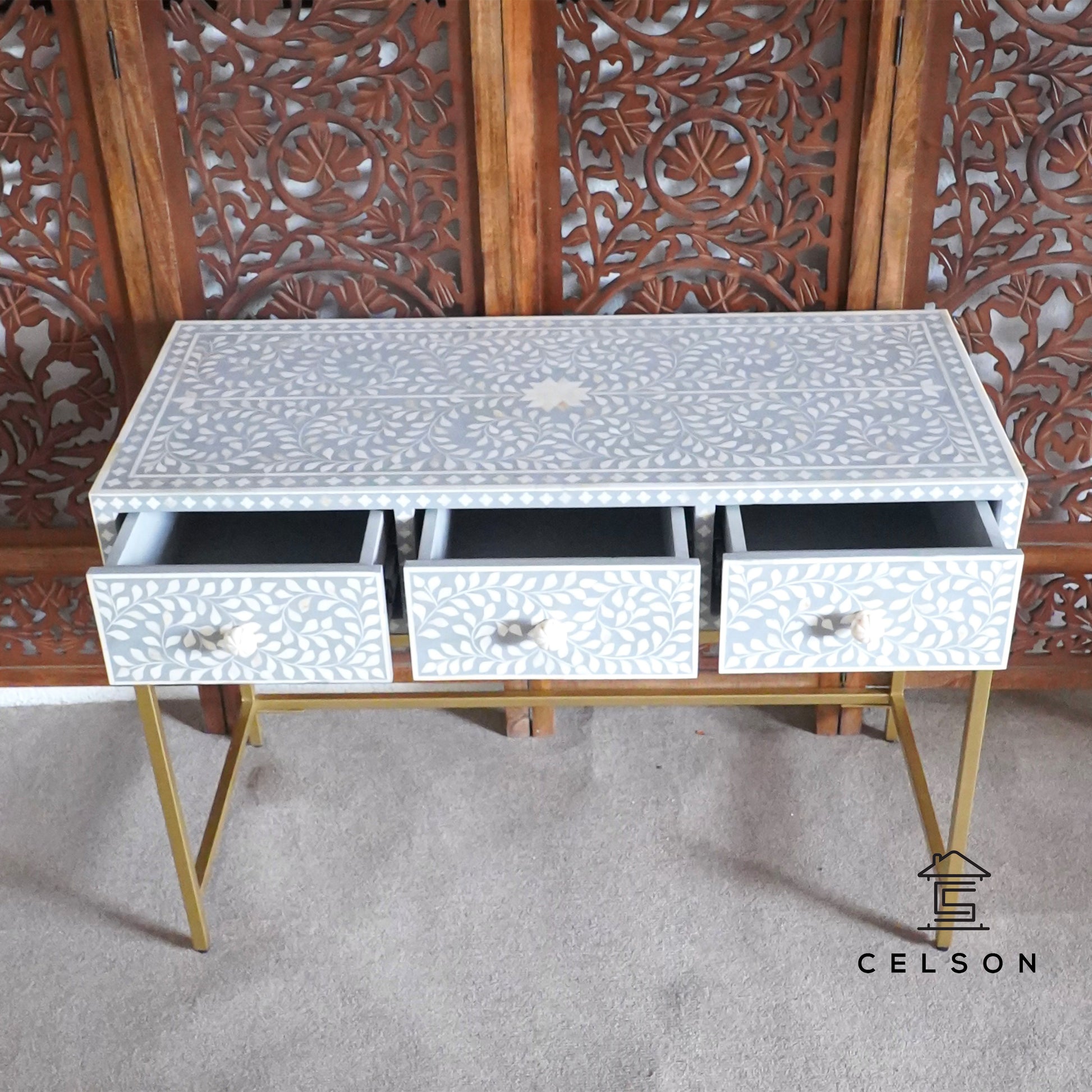 Levi Bone Inlay Console Table