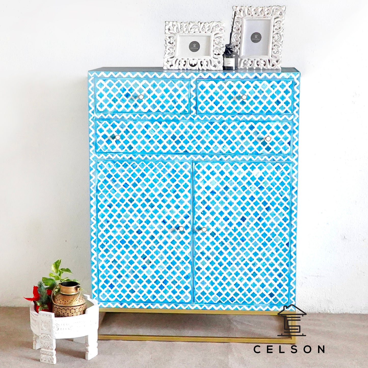 Hazel Bone Inlay Cabinet