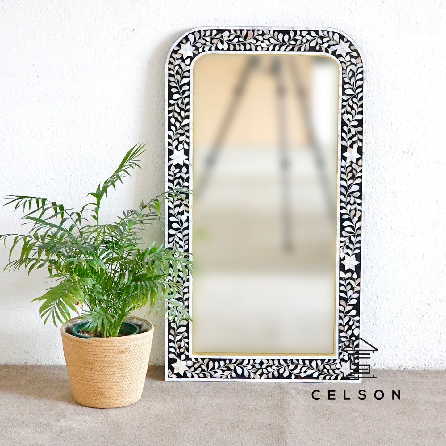 Baylor Mother of Pearl Inlay Mirror