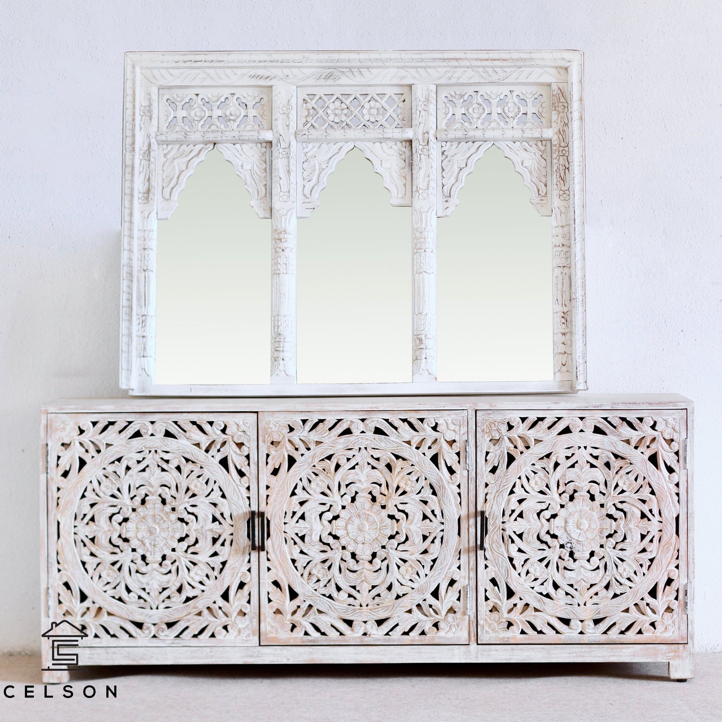 David Wooden Carved TV Cabinet