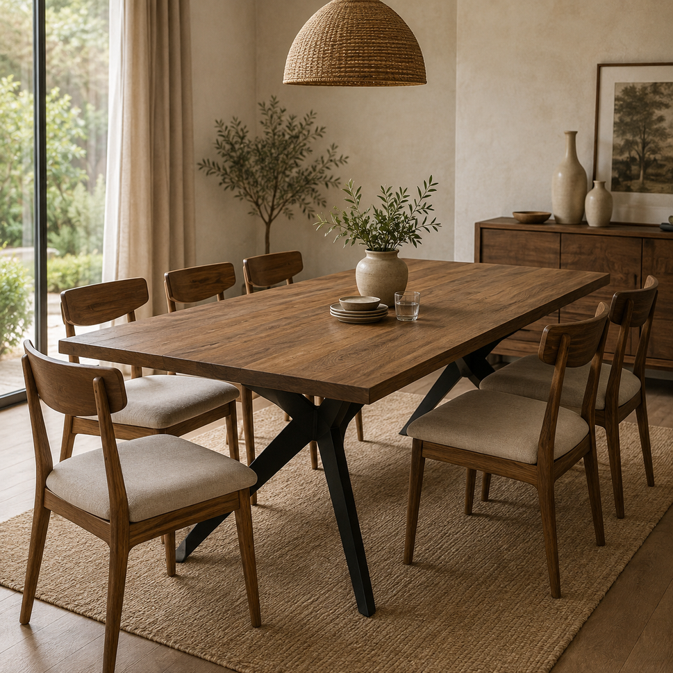 Lara Hand Carved Wooden Dining Table