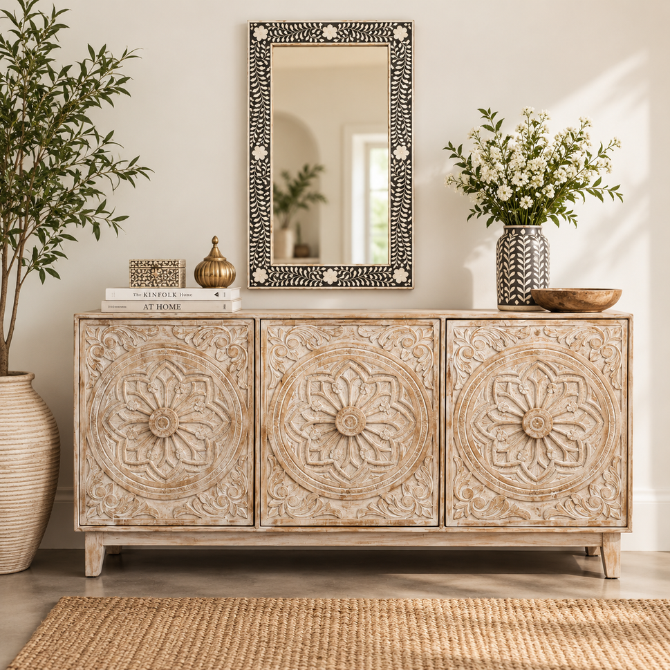 Arliss Hand Carved Sideboard