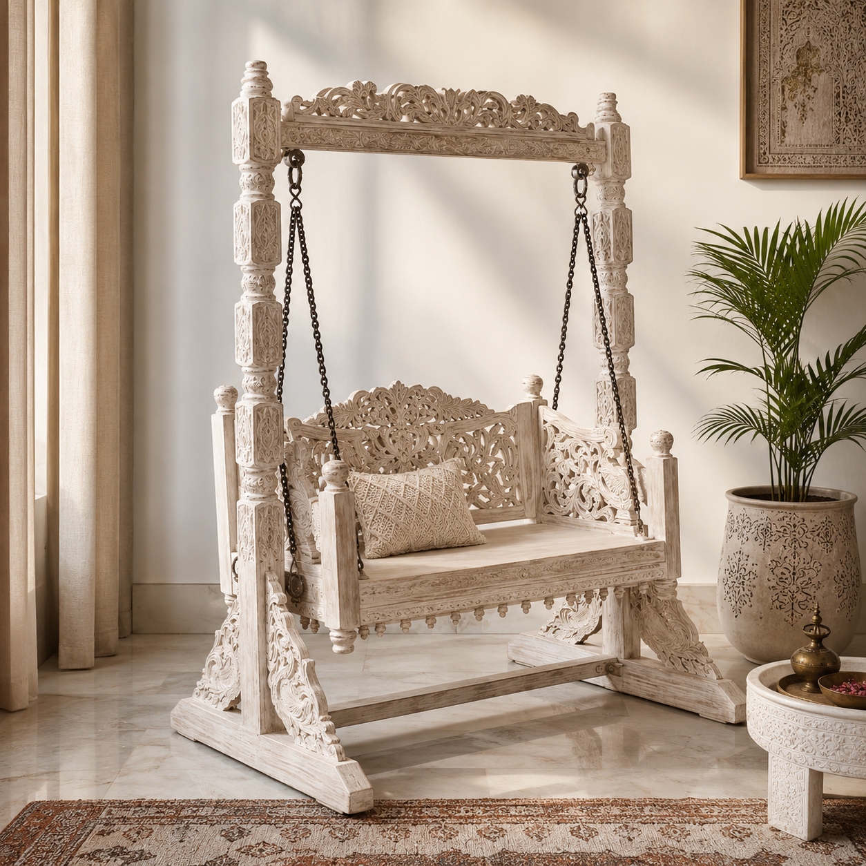 Rituja Wooden Hand Carved Swing
