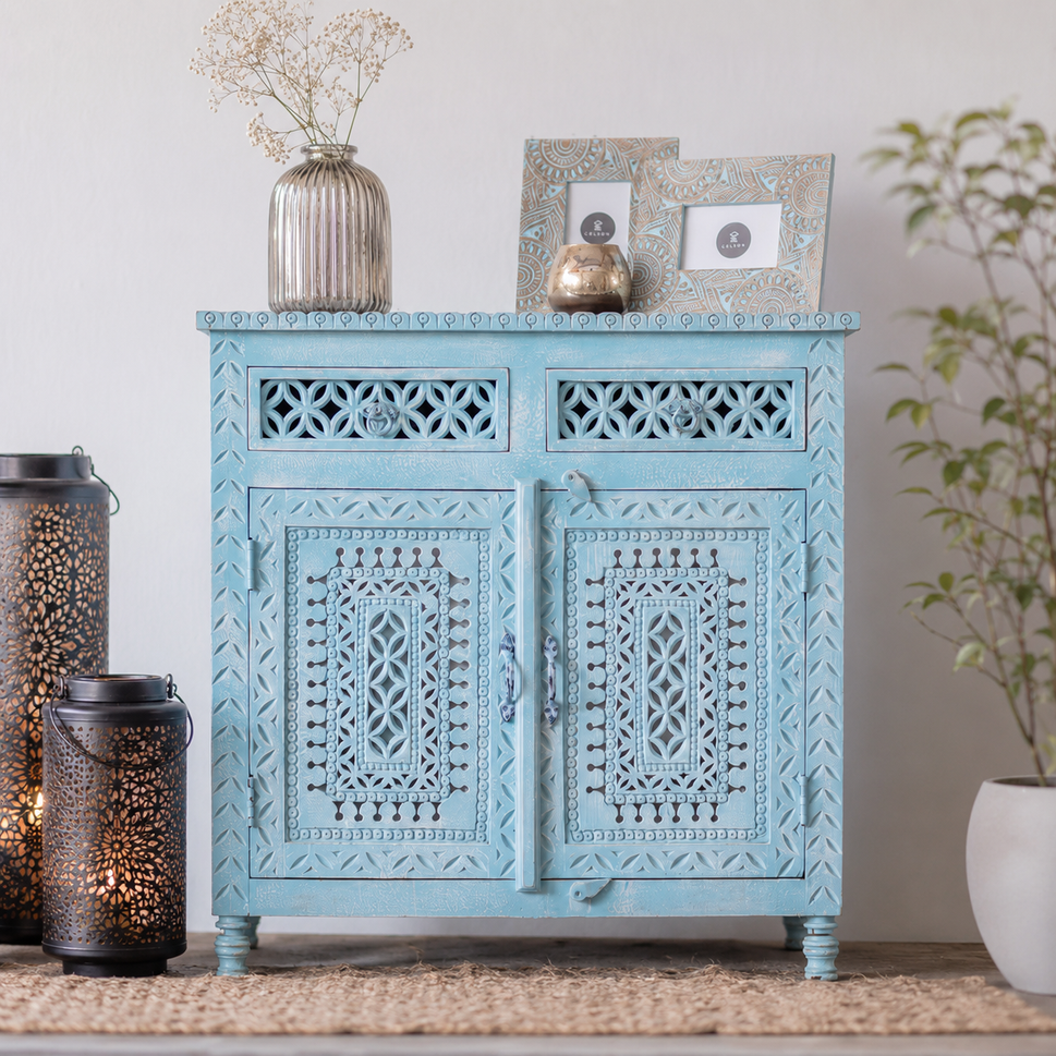 Adjoa Carved Wooden Chest