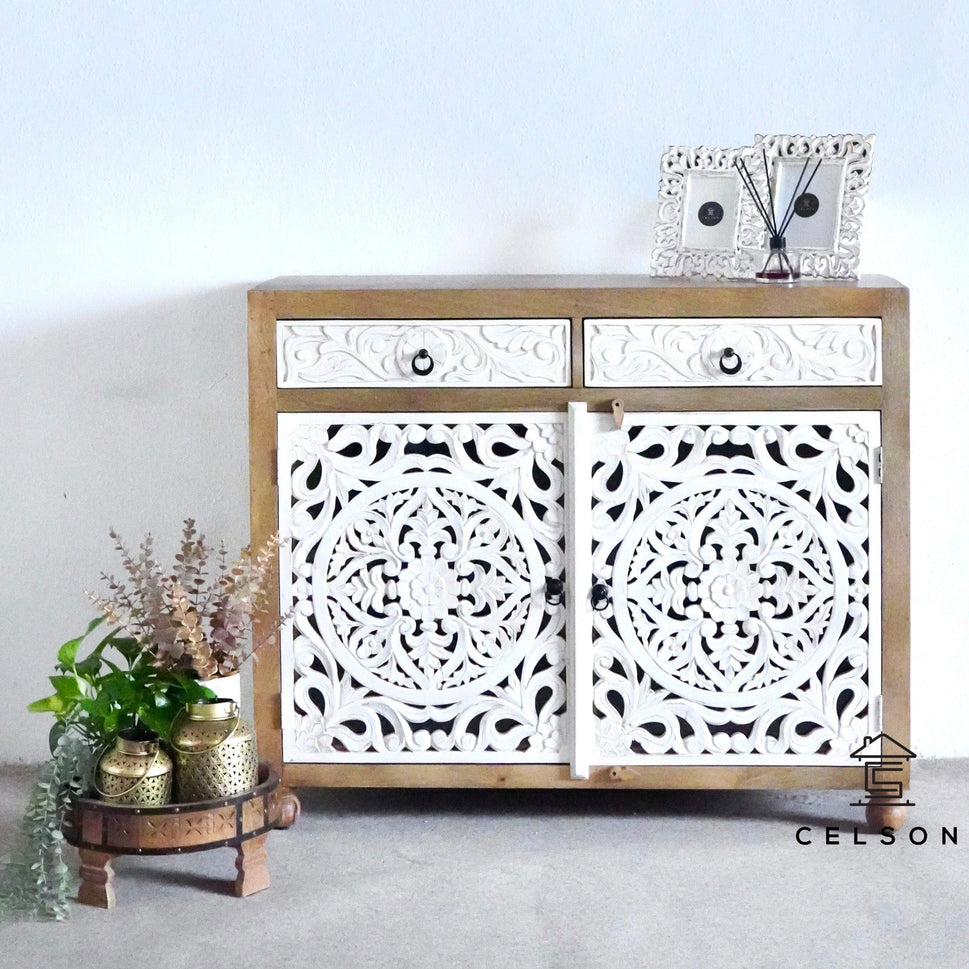 Amelia Carved Wooden Chest