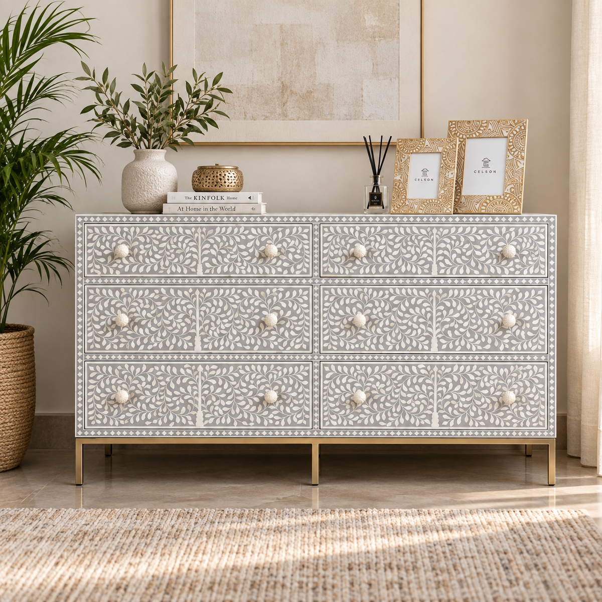 Sana Bone Inlay Dresser