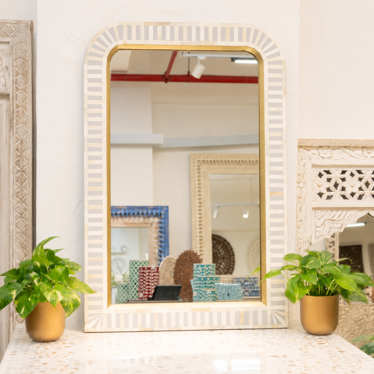 Lee Bone Inlay Mirror