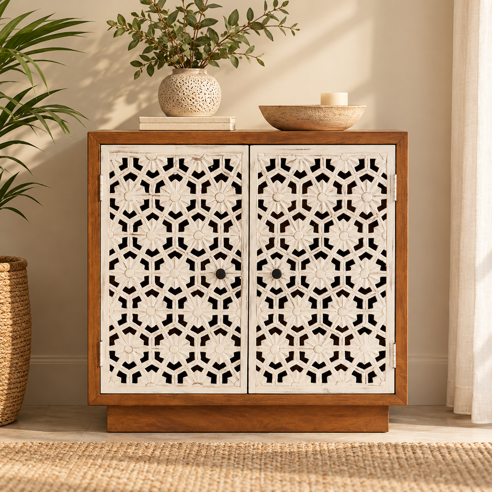 Kenny Hand Carved Cabinet